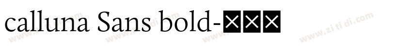 calluna Sans bold字体转换